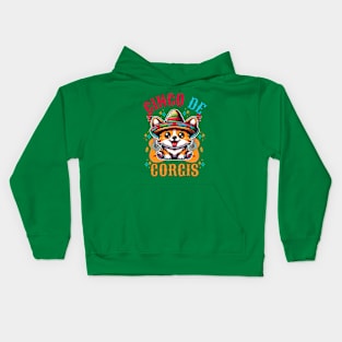 Cinco De Corgis Kids Hoodie